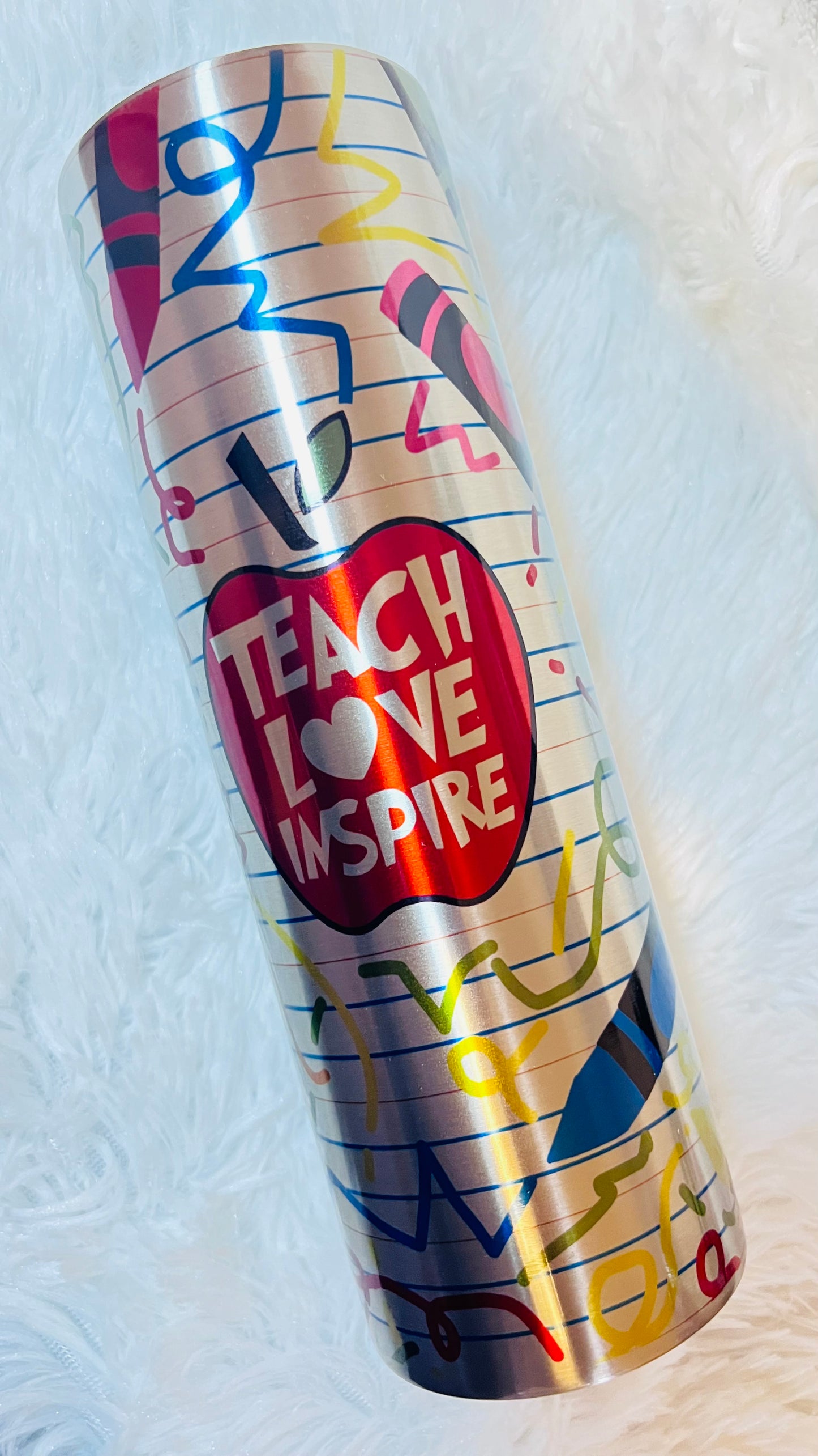 Silver Teacher Sublimation Tumbler 30oz