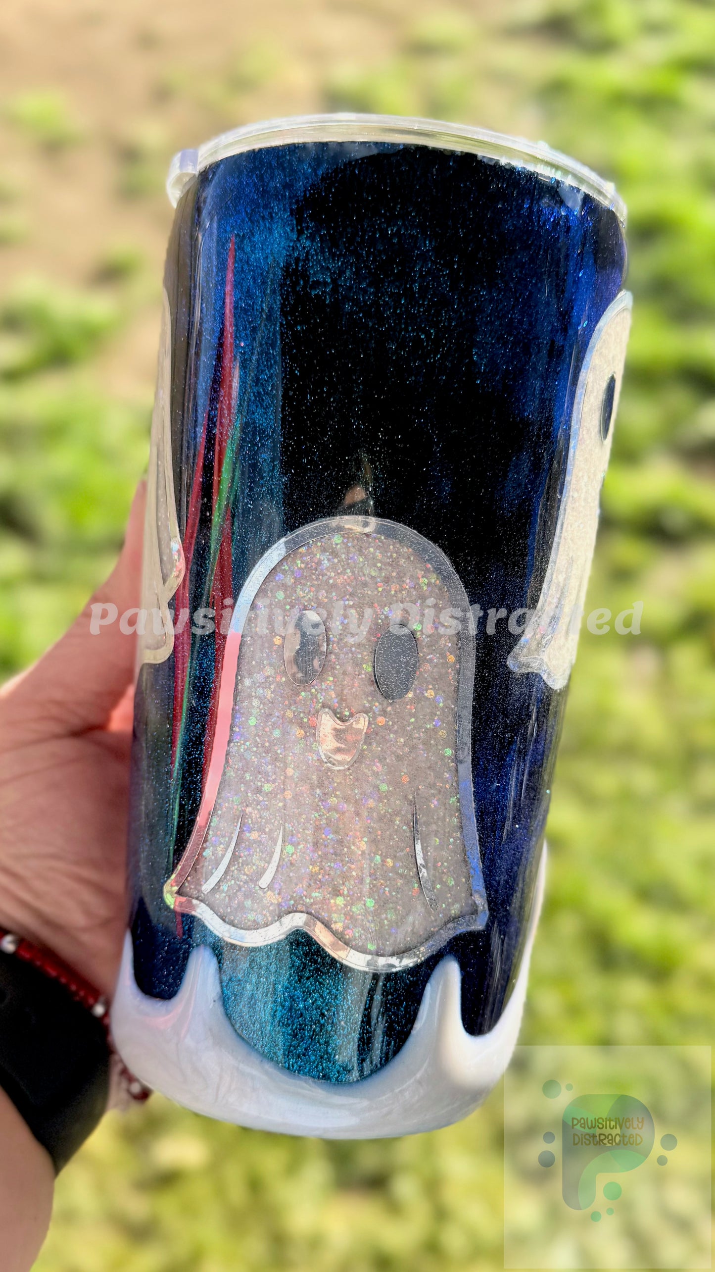 Ghost Peekaboo with bottom drip 20oz tumbler