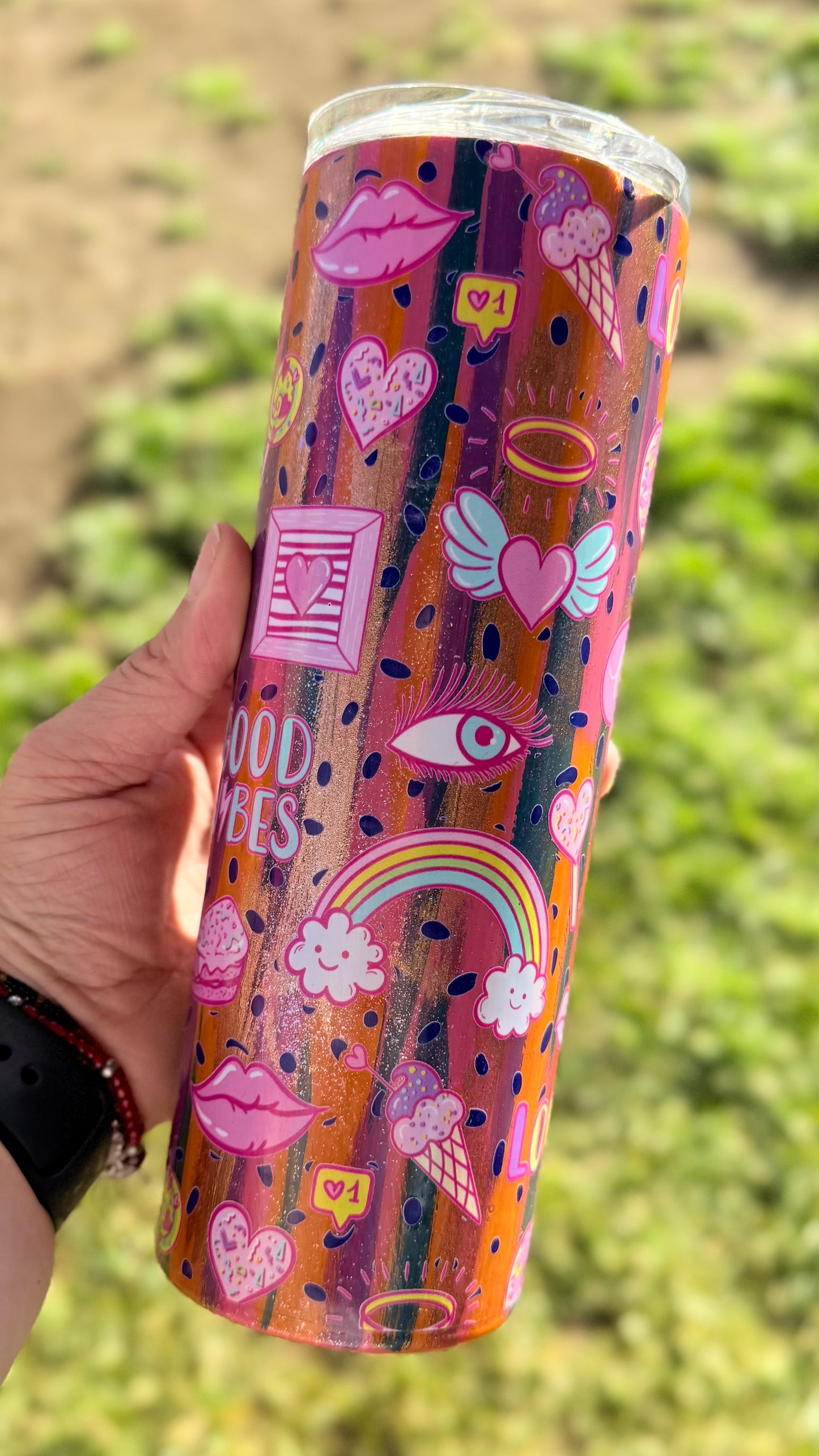 Positive Vibes Stainless Steel 20oz Tumbler