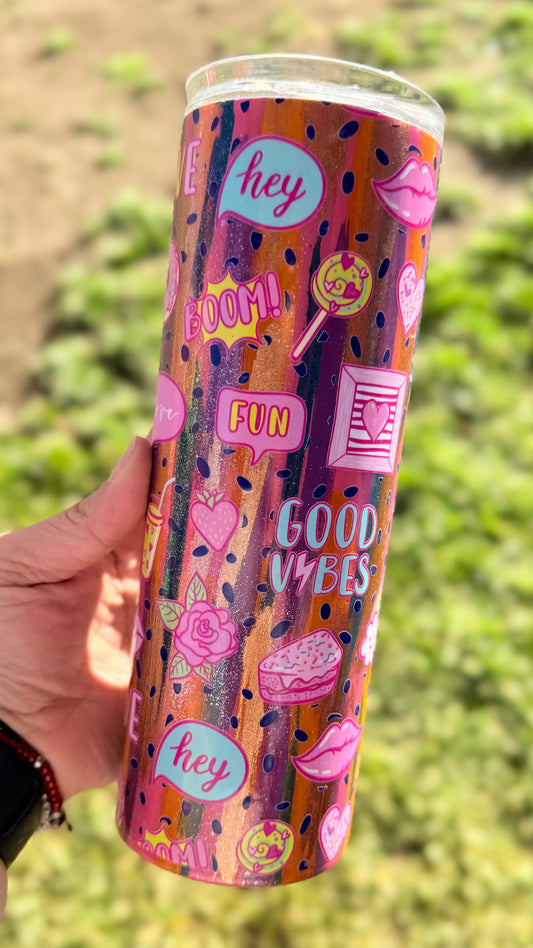 Positive Vibes Stainless Steel 20oz Tumbler