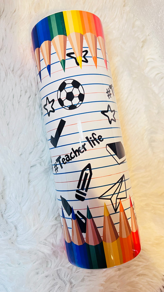 Teacher Life Sublimation 30oz Tumbler