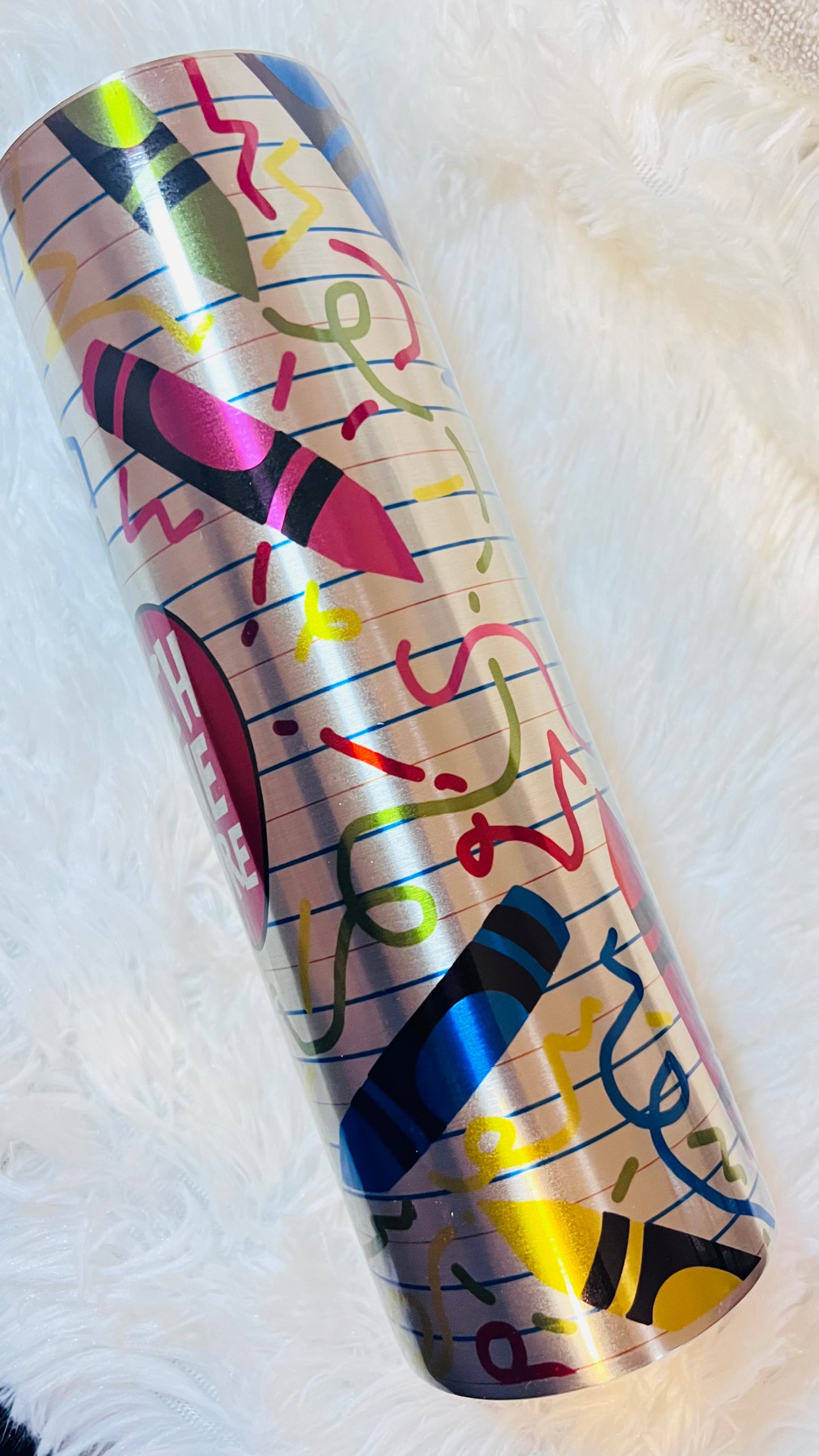 Silver Teacher Sublimation Tumbler 30oz