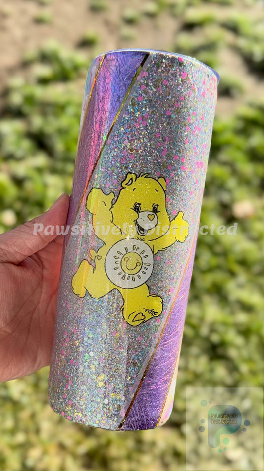 Multi-Glitter Tumbler with Bears 20oz