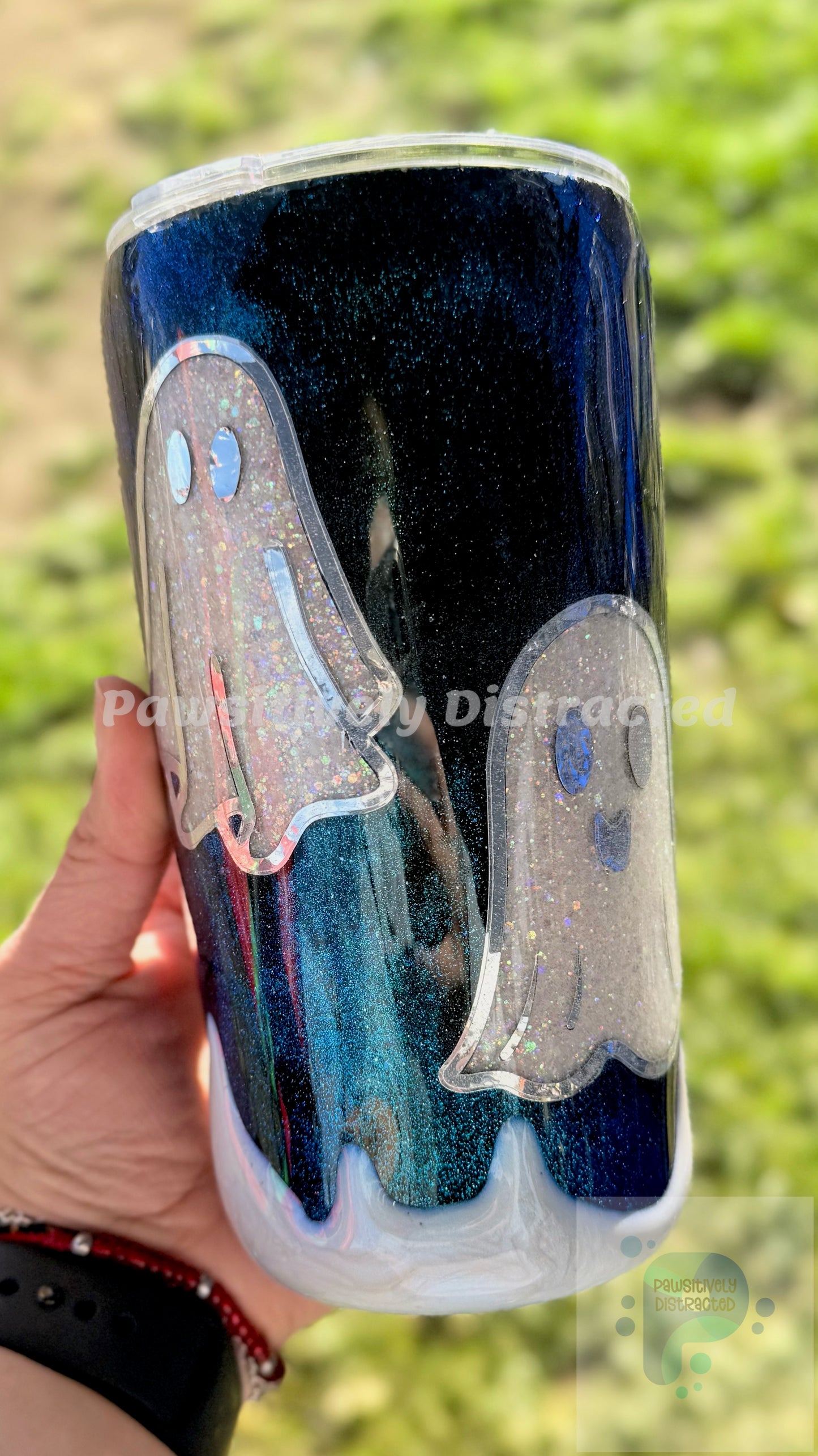 Ghost Peekaboo with bottom drip 20oz tumbler